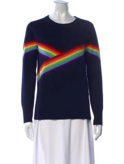 Pre-owned Madeleine Thompson Cashmere Striped Sweater In Blue