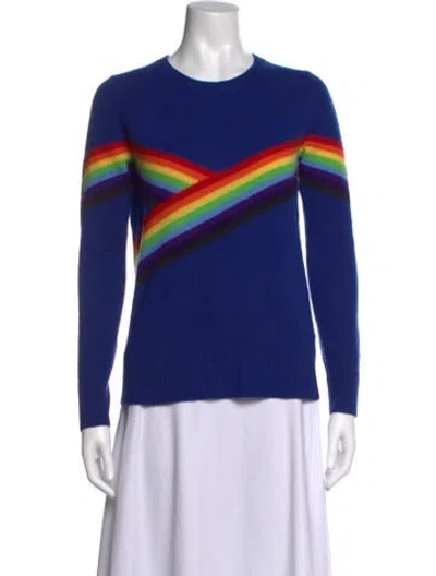 Pre-owned Madeleine Thompson Cashmere Striped Sweater In Blue