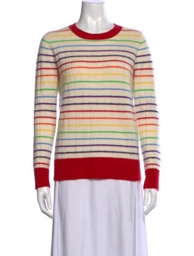 Pre-owned Madeleine Thompson Cashmere Striped Sweater In Neutrals