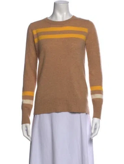 Pre-owned Madeleine Thompson Cashmere Striped Sweater In Neutrals