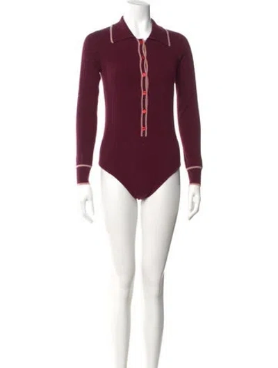 Pre-owned Madeleine Thompson Cashmere Sweater In Burgundy