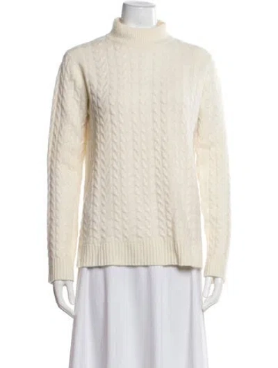 Pre-owned Madeleine Thompson Cashmere Turtleneck Sweater In Neutral