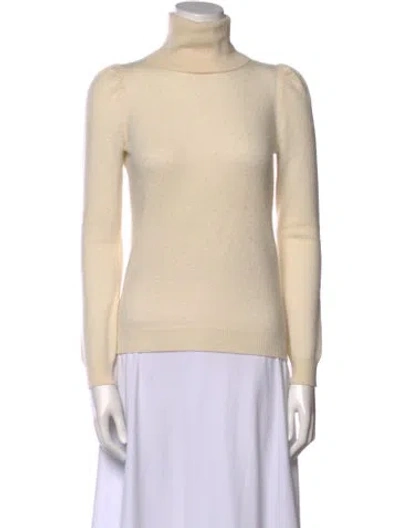 Pre-owned Madeleine Thompson Cashmere Turtleneck Sweater In Neutral