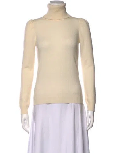 Pre-owned Madeleine Thompson Cashmere Turtleneck Sweater In Neutrals