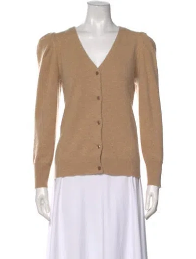 Pre-owned Madeleine Thompson Cashmere V-neck Sweater In Neutral