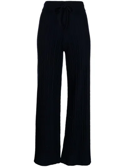 Madeleine Thompson Clementine Kniited Flared Trousers In Blau