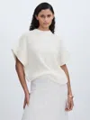 Madeleine Thompson Cream Wool Cashmere Ribbed Top In White