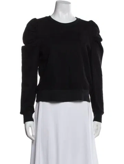 Pre-owned Madeleine Thompson Crew Neck Long Sleeve Sweatshirt In Black