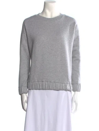 Pre-owned Madeleine Thompson Crew Neck Long Sleeve Sweatshirt W/ Tags In Gray