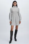 Madeleine Thompson Grey  Wool-cashmere Mini Dress In Grey