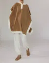 Madeleine Thompson Hawk Pull-on Poncho In Camel In Brown