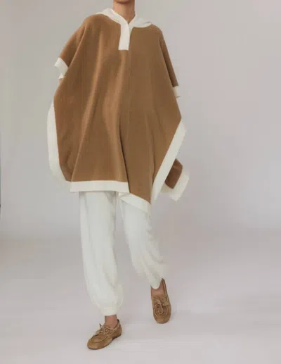 Madeleine Thompson Hawk Pull-on Poncho In Camel In Brown
