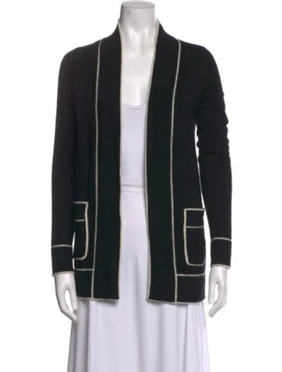 Pre-owned Madeleine Thompson Open Front Sweater In Black
