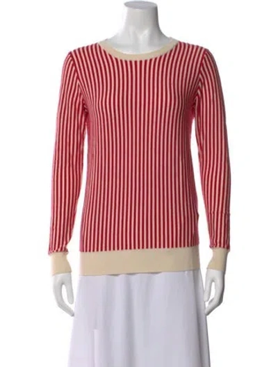 Pre-owned Madeleine Thompson Silk Striped Top In Neutral