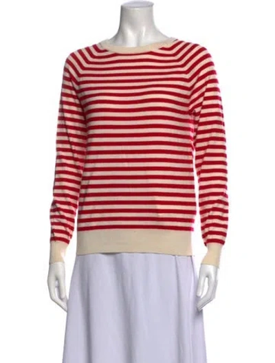 Pre-owned Madeleine Thompson Silk Striped Top In Neutrals