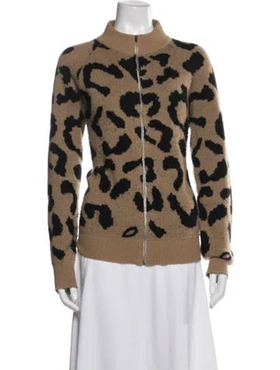 Pre-owned Madeleine Thompson Wool Animal Print Sweater In Multicolor