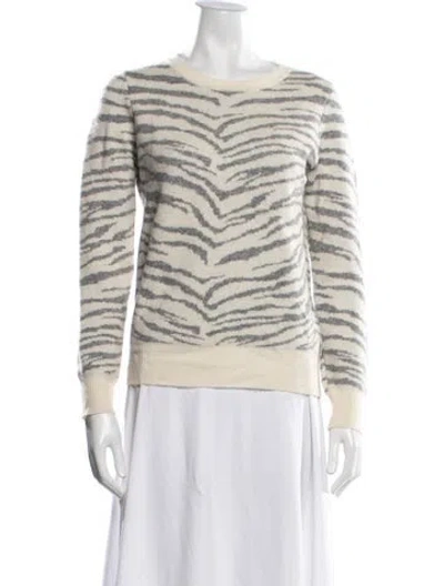 Pre-owned Madeleine Thompson Wool Animal Print Sweater In Neutrals