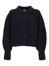 Madeleine Thompson Wool Blend Cardigan In Black