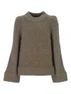 Madeleine Thompson Wool Blend Sweater In Brown