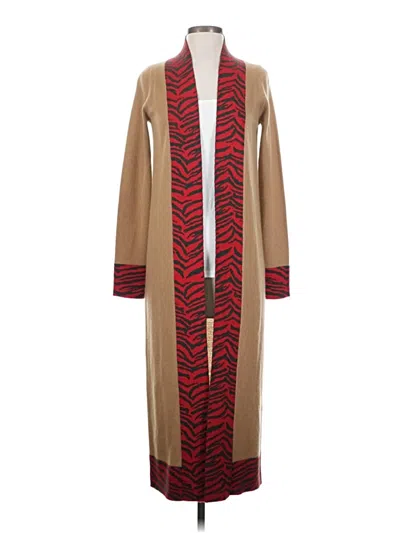 Pre-owned Madeleine Thompson Wool Cardigan Sweater In Brown