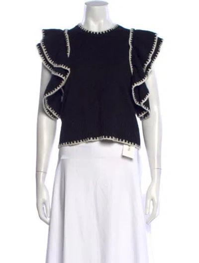 Pre-owned Madeleine Thompson Wool Crew Neck Sweater In Blue