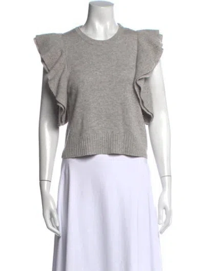 Pre-owned Madeleine Thompson Wool Crew Neck Sweater In Gray