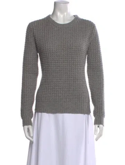 Pre-owned Madeleine Thompson Wool Crew Neck Sweater In Grey
