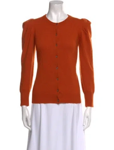 Pre-owned Madeleine Thompson Wool Crew Neck Sweater In Orange
