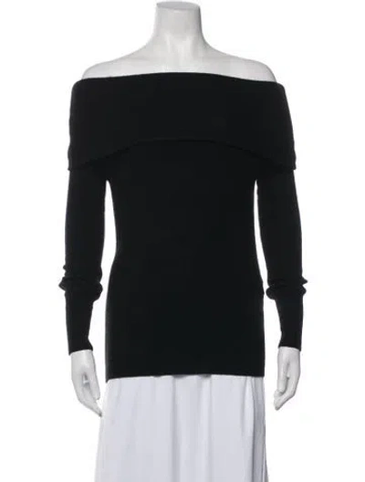 Pre-owned Madeleine Thompson Wool Off-the-shoulder Sweater In Blue