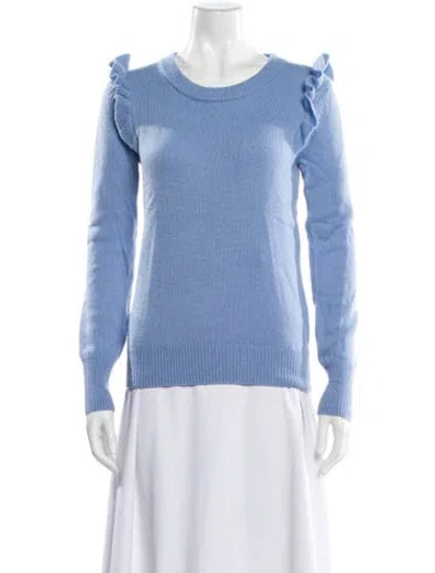 Pre-owned Madeleine Thompson Wool Scoop Neck Sweater In Blue