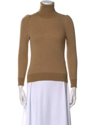 Pre-owned Madeleine Thompson Wool Turtleneck Sweater In Brown