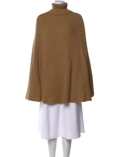 Pre-owned Madeleine Thompson Wool Turtleneck Sweater In Neutrals