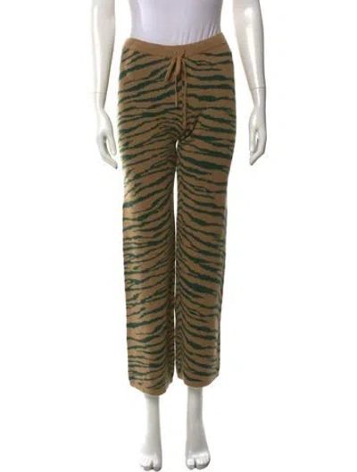 Pre-owned Madeleine Thompson Wool Wide Leg Pants In Green