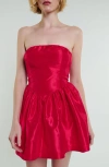 Madeline Marie Roxanne Mini Dress In Cherry Red