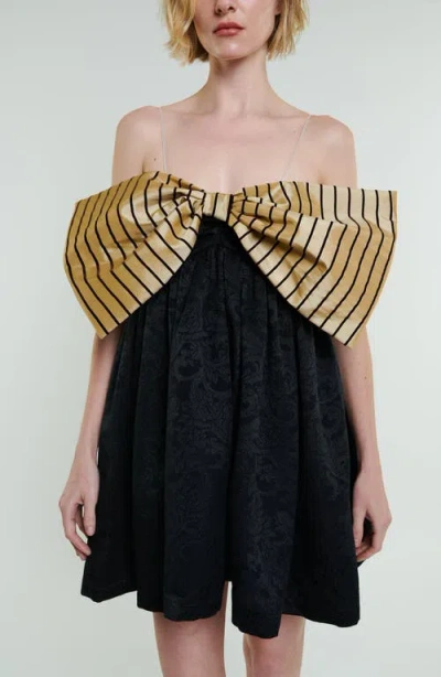 Madeline Marie Stewart Mini Bow Dress In Multi