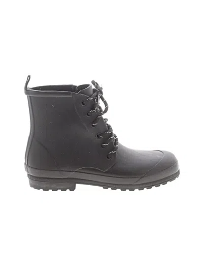 Pre-owned Madeline Rain Boots In Black