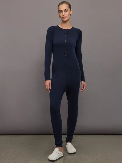 Madeline Thompson Francesca Onesie In Navy