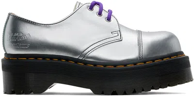 Mademe Silver Dr. Martens Edition 1461 Quad Derbys In Silver Alumix