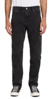 Madewell Mens Mid-rise Dark Wash Straight Leg Jeans In Hanlock