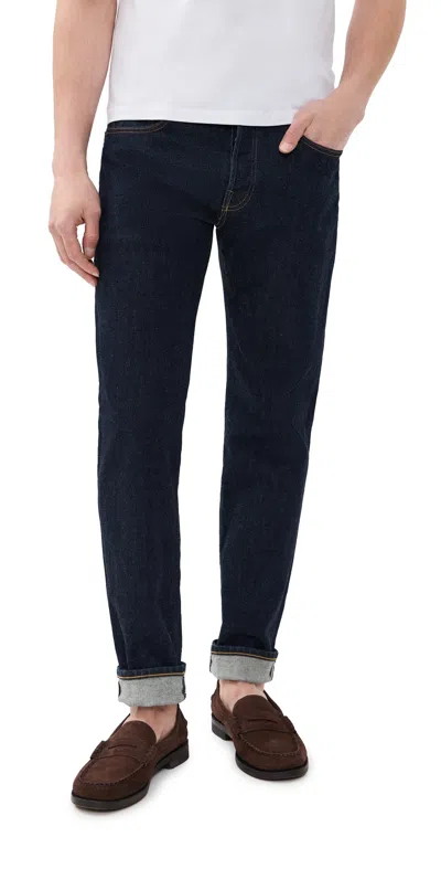 Madewell 1991 Straight Rinse Comfort Selvedge Jeans Rinse In Black