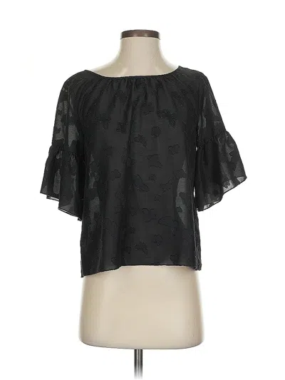 Pre-owned Madewell 3/4 Sleeve Blouse In Black