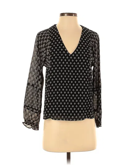 Pre-owned Madewell 3/4 Sleeve Blouse In Black
