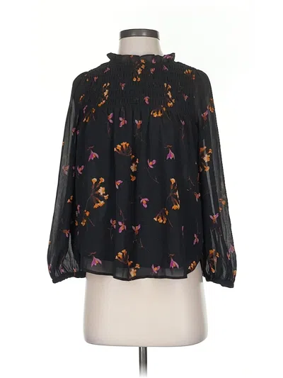 Pre-owned Madewell 3/4 Sleeve Blouse In Black