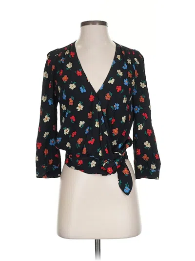 Pre-owned Madewell 3/4 Sleeve Blouse In Black