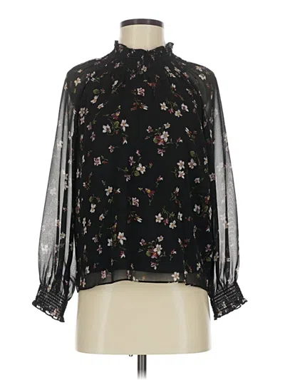 Pre-owned Madewell 3/4 Sleeve Blouse In Black
