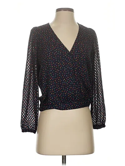 Pre-owned Madewell 3/4 Sleeve Blouse In Black