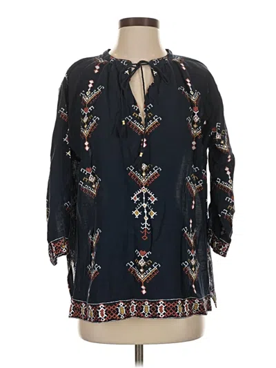 Pre-owned Madewell 3/4 Sleeve Blouse In Black