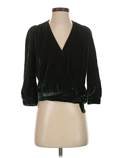 Pre-owned Madewell 3/4 Sleeve Blouse In Black