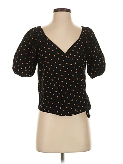 Pre-owned Madewell 3/4 Sleeve Blouse In Black