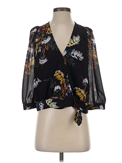 Pre-owned Madewell 3/4 Sleeve Blouse In Black